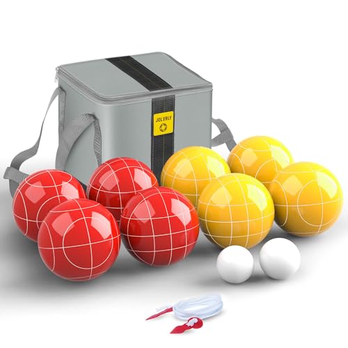 JOLORLY 107mm Bocce Ball Set for Tournaments