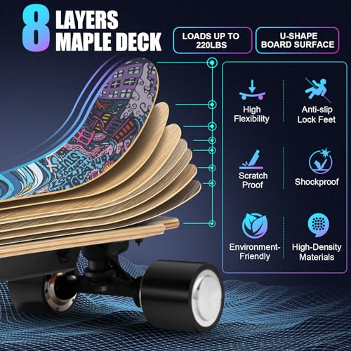 VIP Smart Shopper: Caroma Electric Skateboard, 700W, 18.6MPH Speed