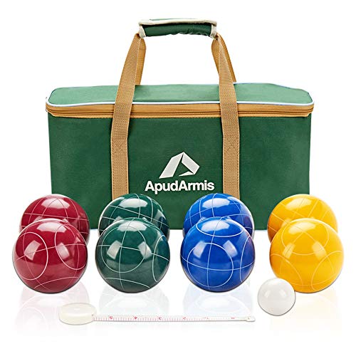 ApudArmis Bocce Balls Set with Nylon Carrying Case