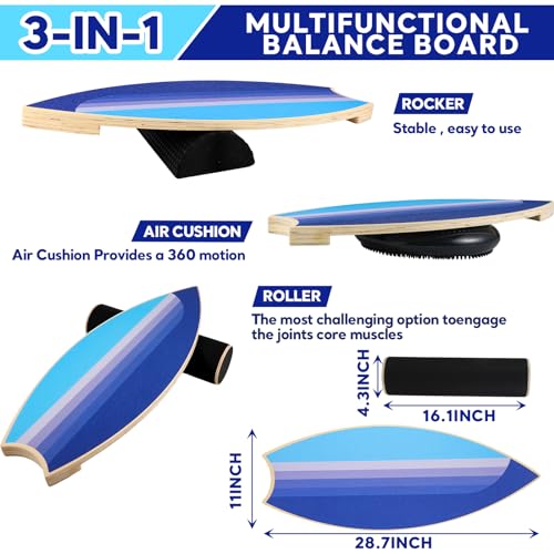PullCrease 3 Sets Surf Balance Board Trainer Kit