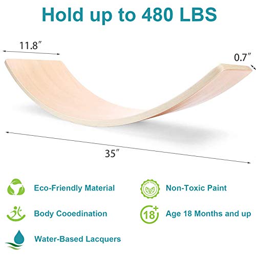 WOOD CITY Balance Board for Kids and Adults