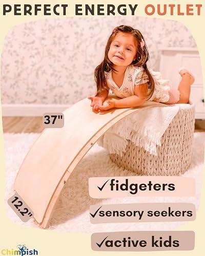 37" Wooden Kids Balance Wobble Board - Safe Fun