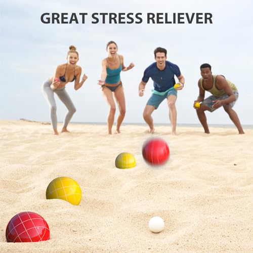 JOLORLY 107mm Bocce Ball Set for Tournaments