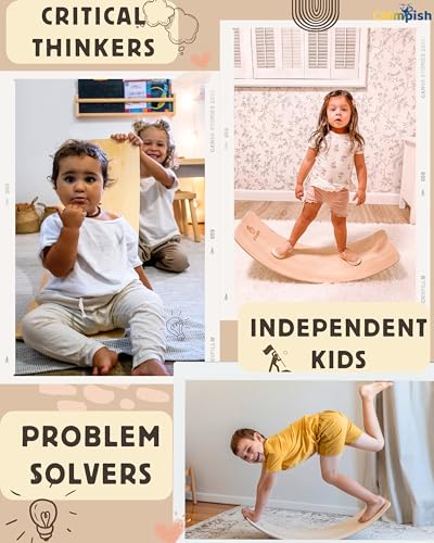 37" Wooden Kids Balance Wobble Board - Safe Fun