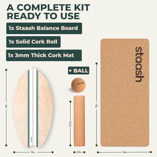 STAASH® Paddle Balance Board Trainer with 2 Accessories