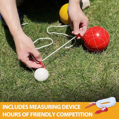 JOLORLY 107mm Bocce Ball Set for Tournaments