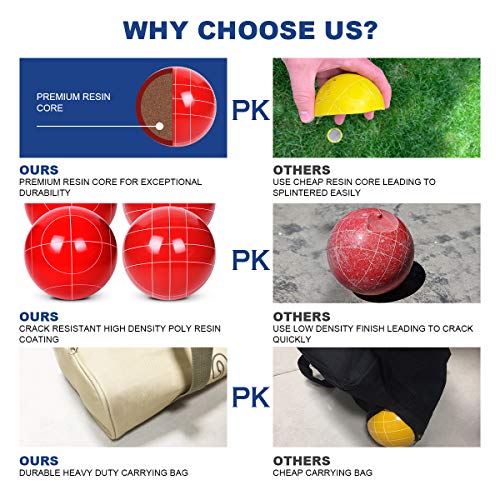 Official Regulation Size Bocce Ball Set for Competition