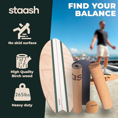 STAASH® Paddle Balance Board Trainer with 2 Accessories