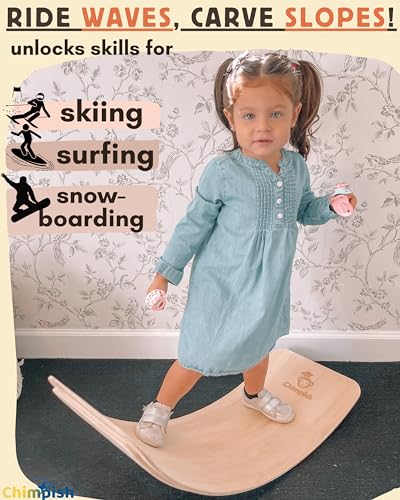 37" Wooden Kids Balance Wobble Board - Safe Fun