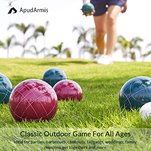 ApudArmis Bocce Balls Set with Nylon Carrying Case