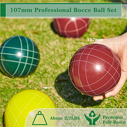 Professional Bocce Ball Game Set with Carrying Bag