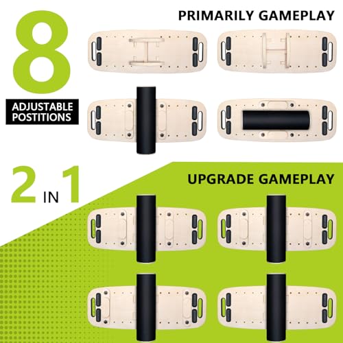 Wooden Balance Board - 2 in 1 Adjustable