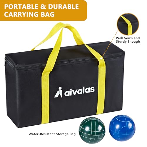 Aivalas Bocce Ball Set: 107mm Resin Balls Game