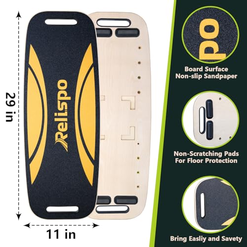 Wooden Balance Board - 2 in 1 Adjustable