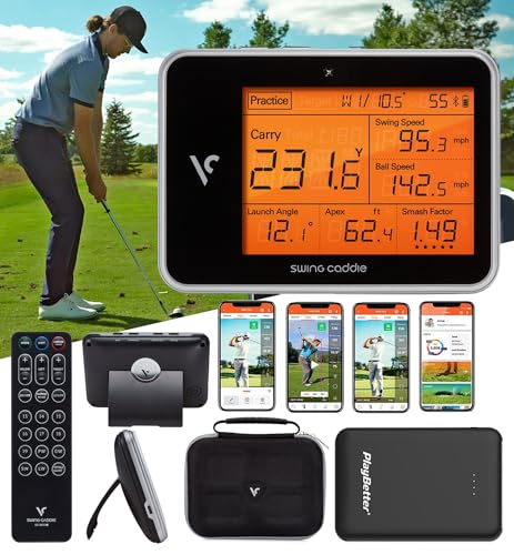 PlayBetter Swing Caddie SC300i Golf Launch Monitor Bundle