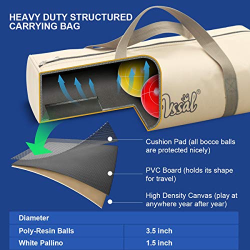 VSSAL Bocce Ball Set for Family Backyard Games
