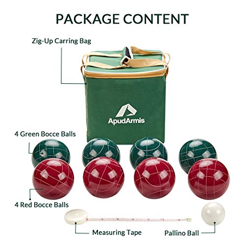 Outdoor Tournament Bocce Game Set - 8 Balls