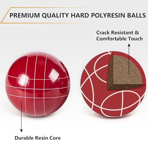 Aivalas Bocce Ball Set: 107mm Resin Balls Game