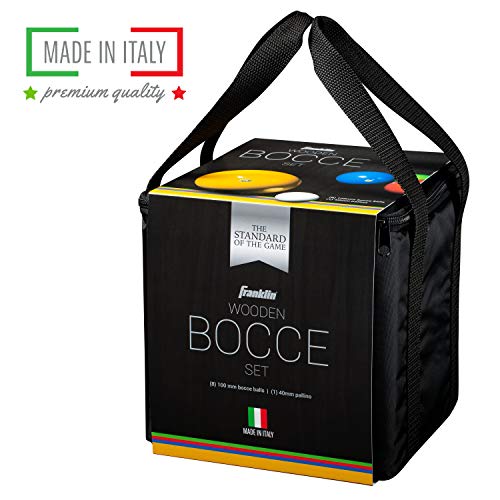 Franklin Sports 100mm Bocce Ball Set - Made in Italy