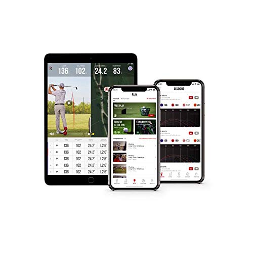 Rapsodo Golf Launch Monitor for iPhone & iPad, Black/Red