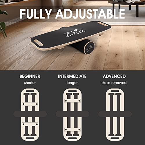 Portable Surf Balance Board Trainer with Adjustable Stoppers