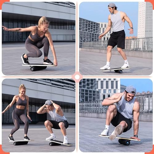 Portable Surf Balance Board Trainer with Adjustable Stoppers