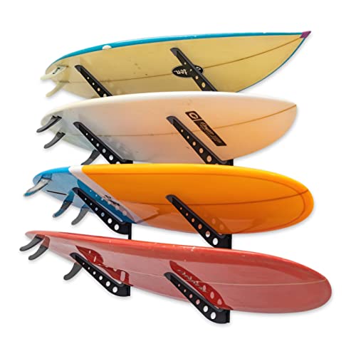 Adjustable Surfboard Storage Rack, 4 Board Wall Mount