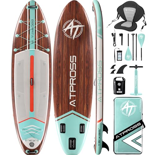 ATPROSS 11'6"x35" Inflatable SUP Board + Kayak Seat