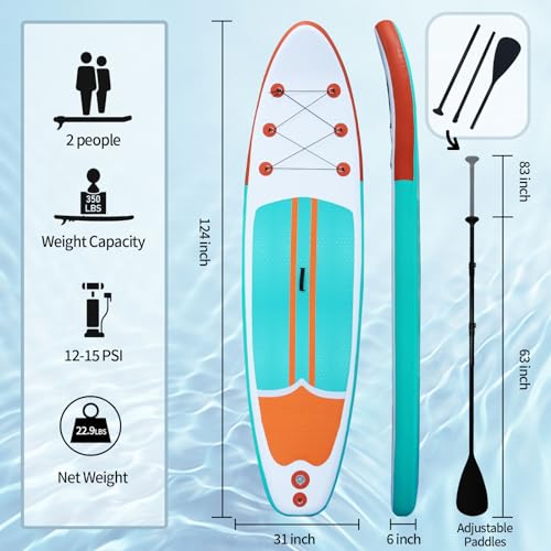 XHYCPY Inflatable Stand Up Paddleboard with Premium Accessories