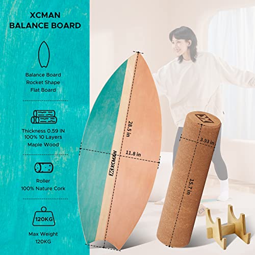 XCMAN Surf Balance Board Trainer for Adults - Non-Slip
