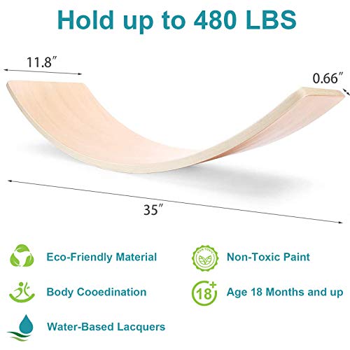 Gentle Monster Wood Balance Board, 35" Rocker