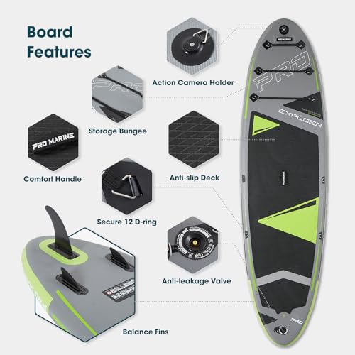 VIP Inflatable Stand Up Paddleboard Set - Green