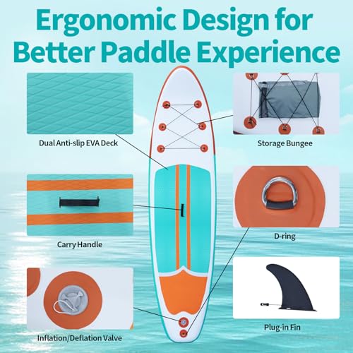 XHYCPY Inflatable Stand Up Paddleboard with Premium Accessories