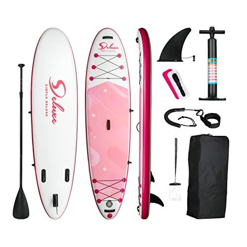 Pink Deluxe Inflatable Stand Up Paddle Board Set