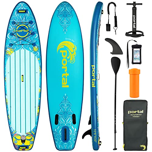 10ft Sun Pattern Inflatable Paddle Board Set