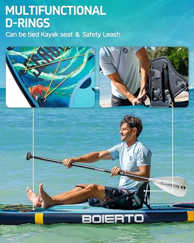 10'8" BOIERTO Inflatable Paddle Board Set for Adults