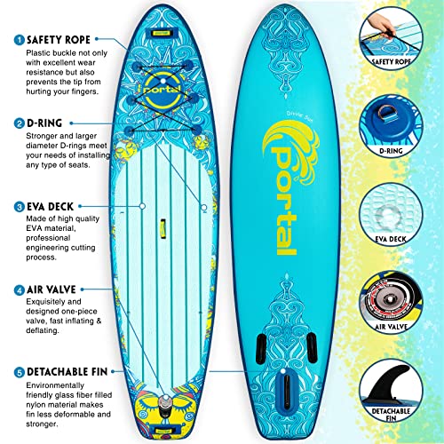 10ft Sun Pattern Inflatable Paddle Board Set