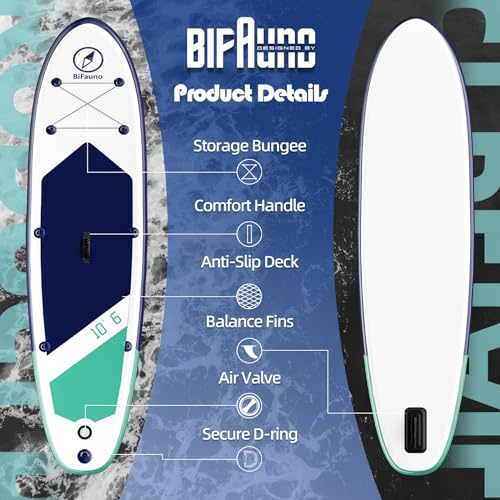 Bifanuo Inflatable Stand Up Paddle Board with Accessories