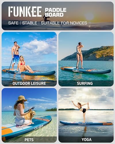 FUNKEE 11’×34"×6" Wide Inflatable Stand Up Paddle Board
