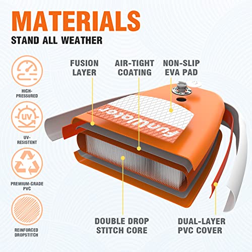 FunWater Inflatable SUP Board with Accessories & Kayak Seat