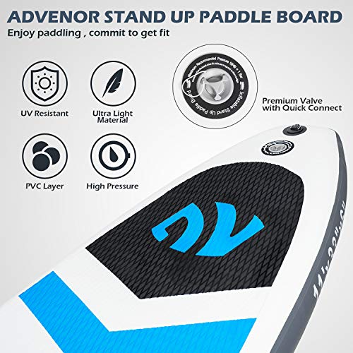 ADVENOR 11'x33x6 Extra Wide Inflatable Paddle Board Kit