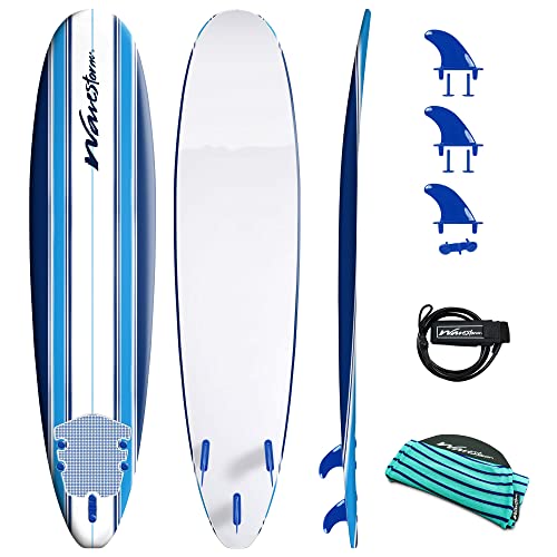 8' Wave Storm Soft Top Foam Beginner Surfboard Set