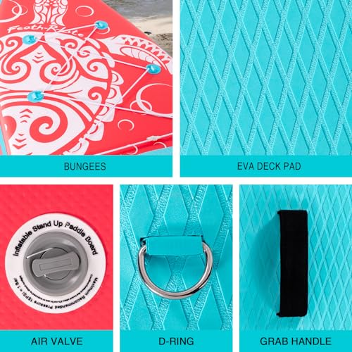 FEATH-R-LITE Inflatable Stand Up Paddleboard with Accessories