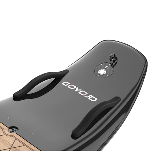 Adult Electric Surfboard: Rechargeable, 55KM/H Speed, Black-Fiber