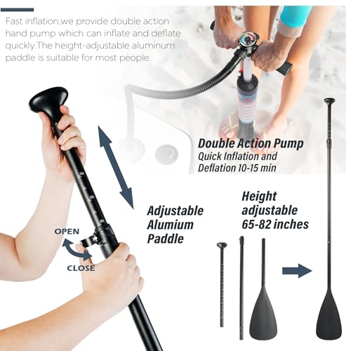 ADVENOR 11'x33x6 Extra Wide Inflatable Paddle Board Kit