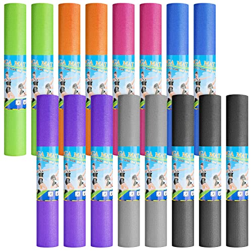 Funtery 16 Pcs Thick Yoga Mat Set, Non-Slip