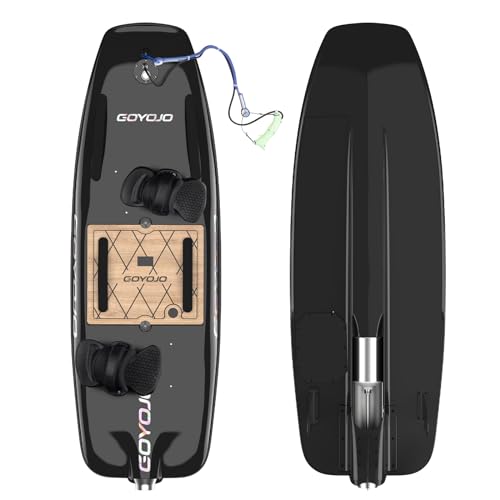 Adult Electric Surfboard: Rechargeable, 55KM/H Speed, Black-Fiber