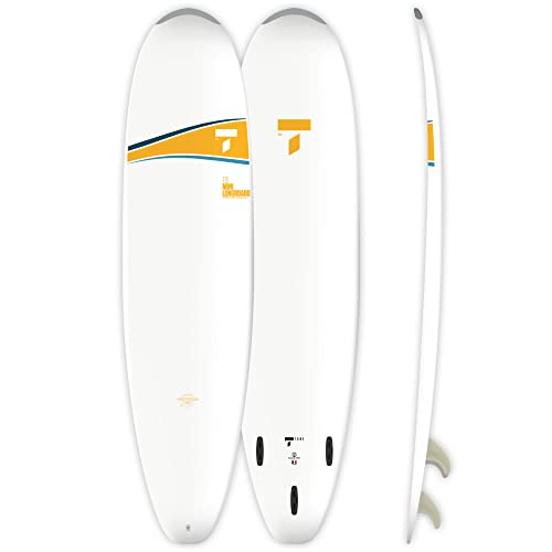 TAHE 7'6 Mini Longboard Surfboard, Yellow