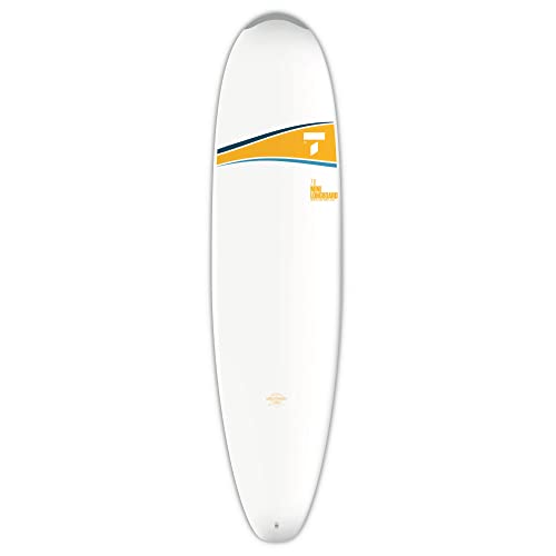 TAHE 7'6 Mini Longboard Surfboard, Yellow