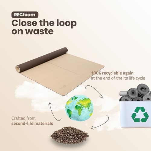 Gogokiwi Large Yoga Mat for Home Gym Exercises